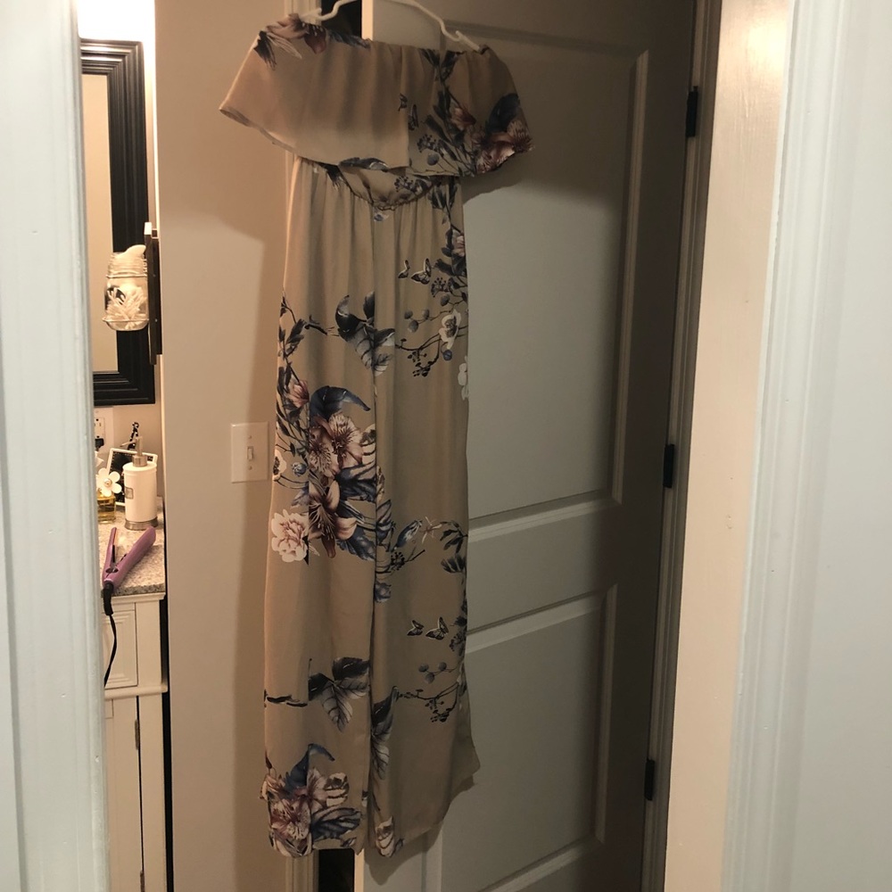 Blue Blush Off the Shoulder Jumper